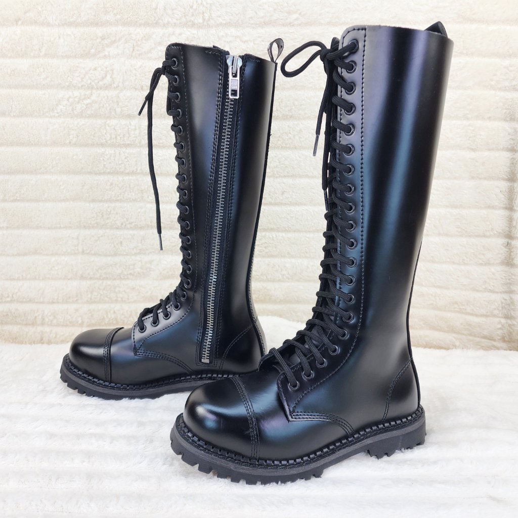 Demonia | Shoes | Genuine Real Leather Steel Toe Lace Up  display picture 1